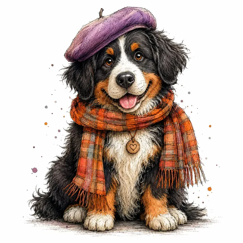 Whimsical Cozy Animal Portraits