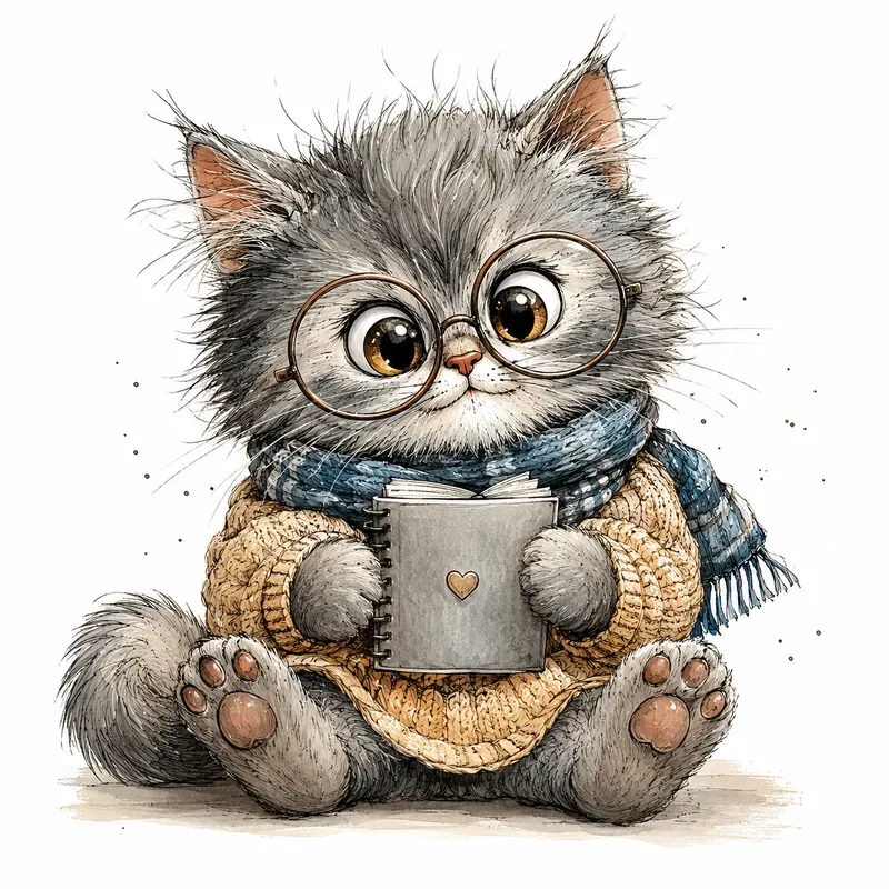 Whimsical Cozy Animal Portraits