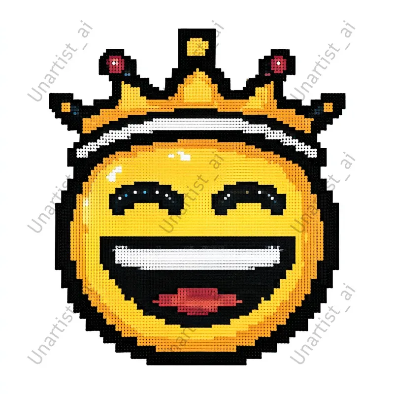Pixel Art 8bit Emoji Faces
