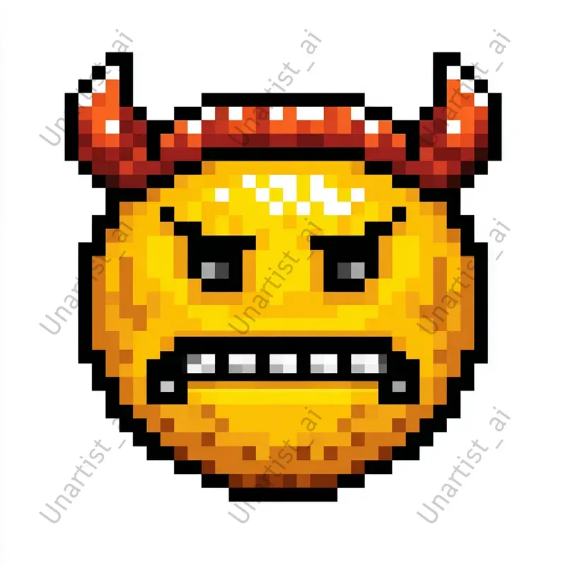 Pixel Art 8bit Emoji Faces