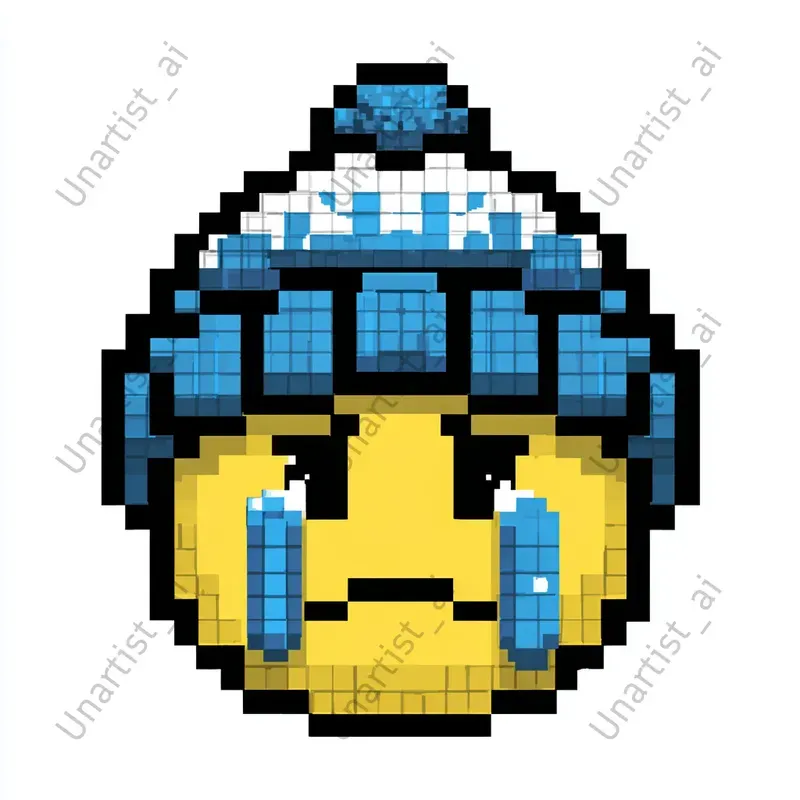 Pixel Art 8bit Emoji Faces