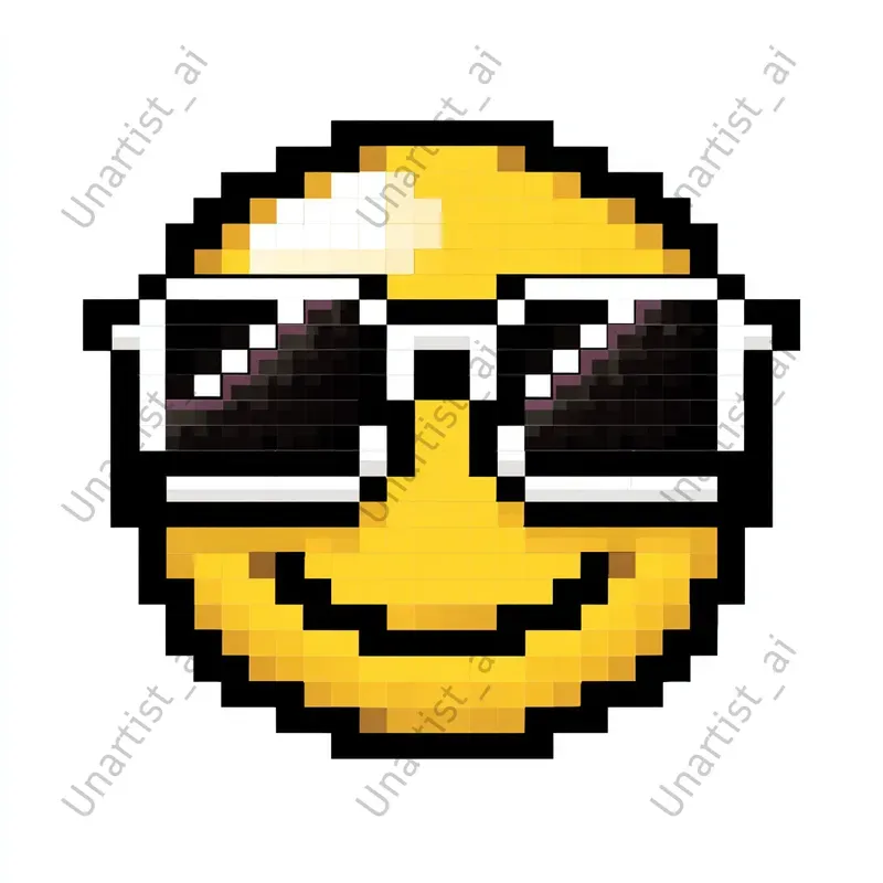 Pixel Art 8bit Emoji Faces