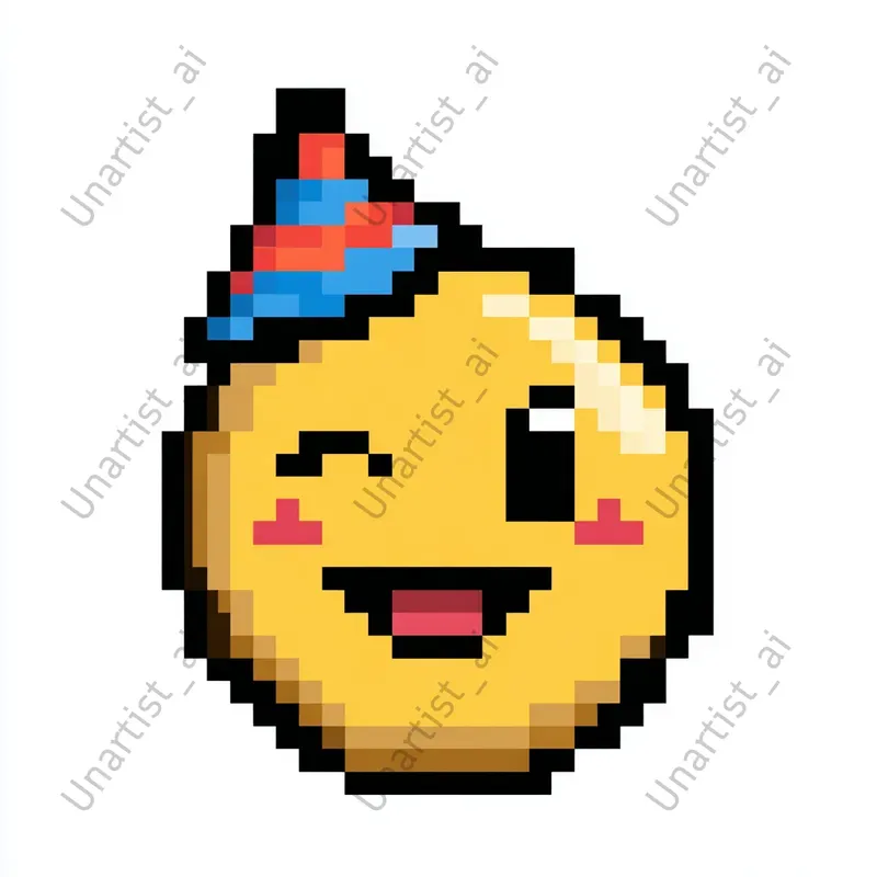 Pixel Art 8bit Emoji Faces