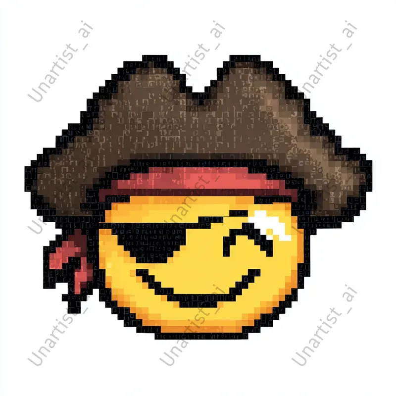Pixel Art 8bit Emoji Faces