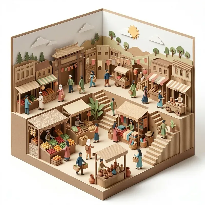 3D Paper Cut Diorama Sceneries