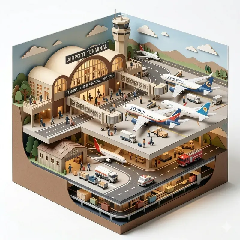 3D Paper Cut Diorama Sceneries