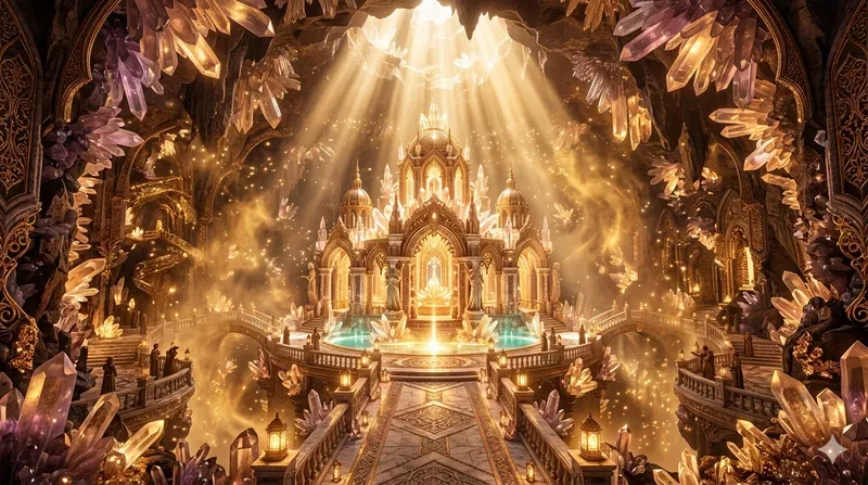 Divine Golden Meditation Backdrops