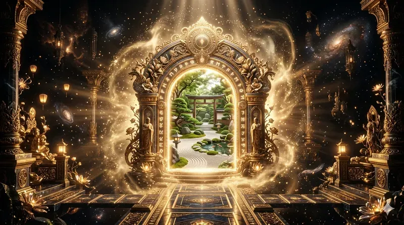 Divine Golden Meditation Backdrops