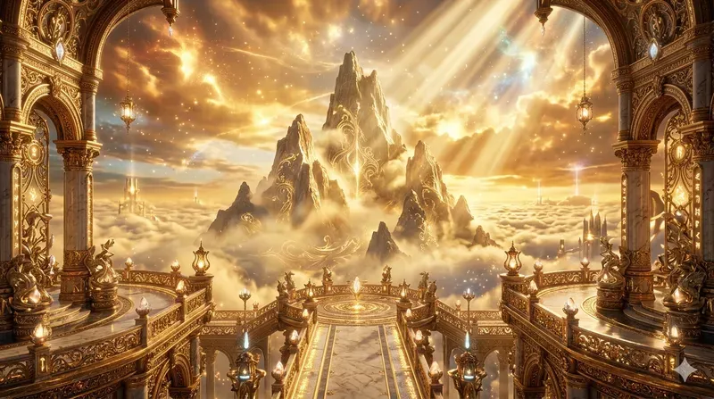 Divine Golden Meditation Backdrops