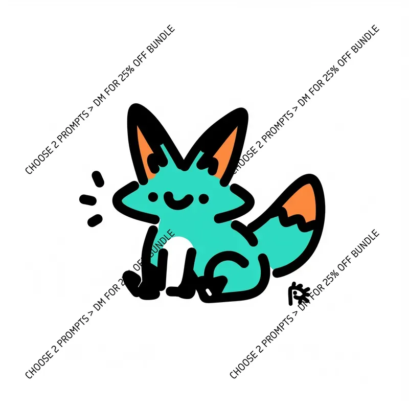 Kawaii Bold Animal Doodles