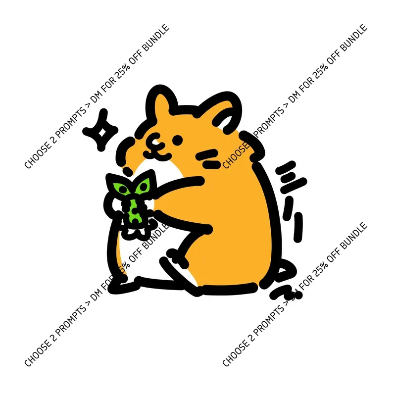 Kawaii Bold Animal Doodles