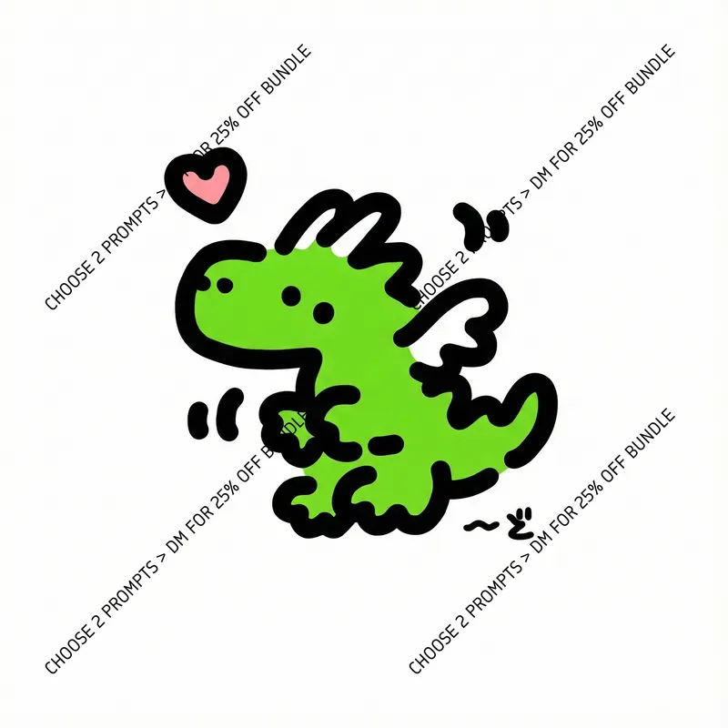 Kawaii Bold Animal Doodles