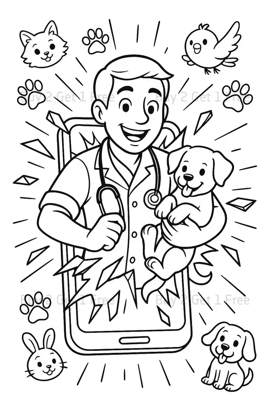 Pop Out Jobs Coloring Books
