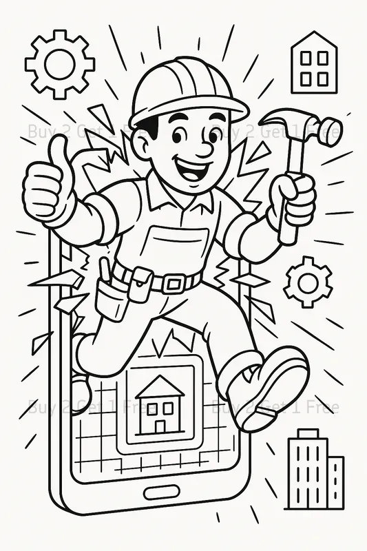 Pop Out Jobs Coloring Books