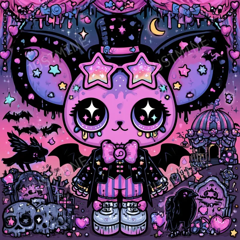 Gothic Kawaii Magicians Clipart