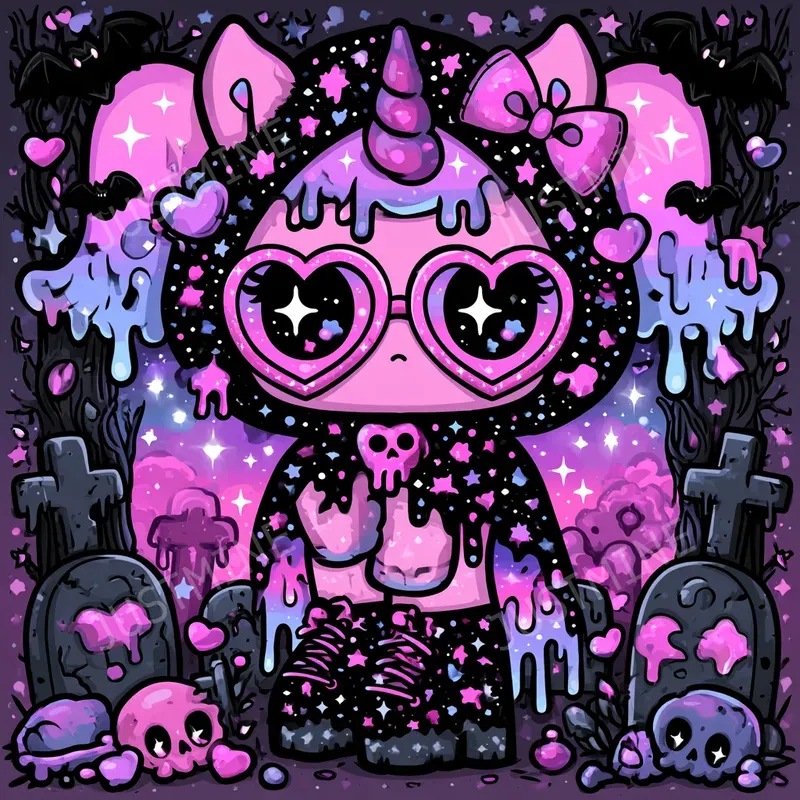 Gothic Kawaii Magicians Clipart