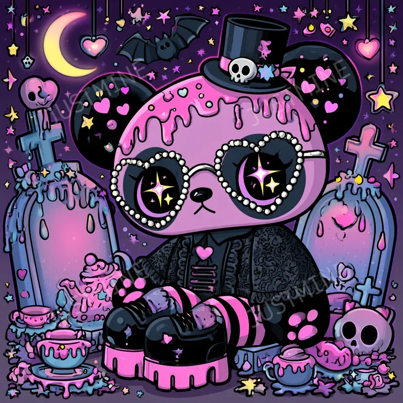 Gothic Kawaii Magicians Clipart