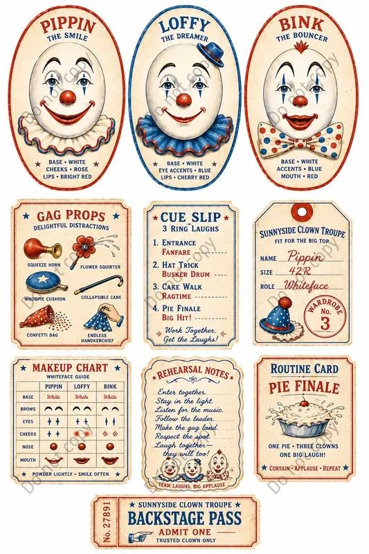 Clown Alley Vintage Ephemera