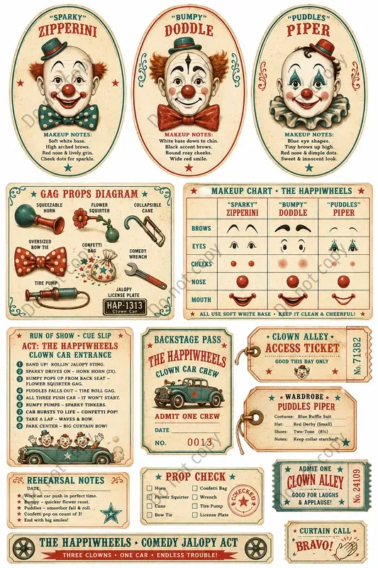 Clown Alley Vintage Ephemera