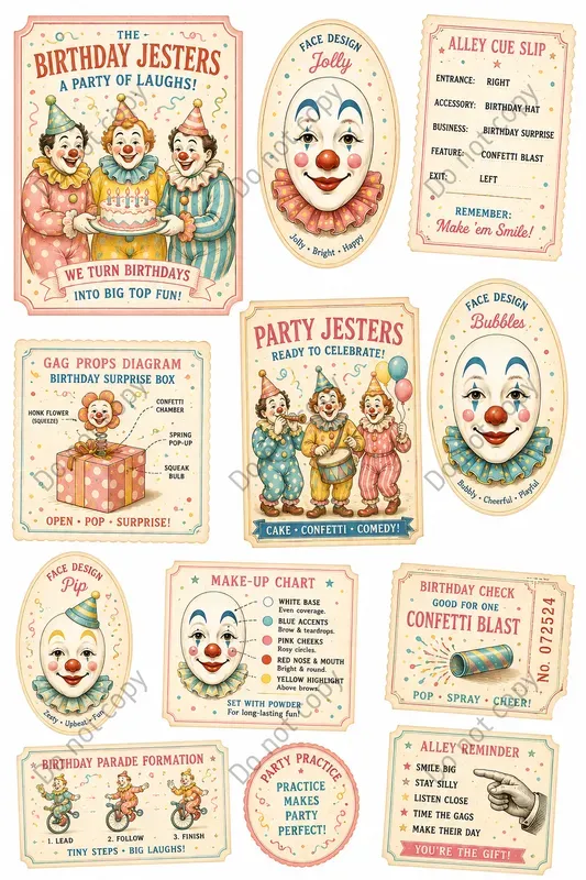 Clown Alley Vintage Ephemera