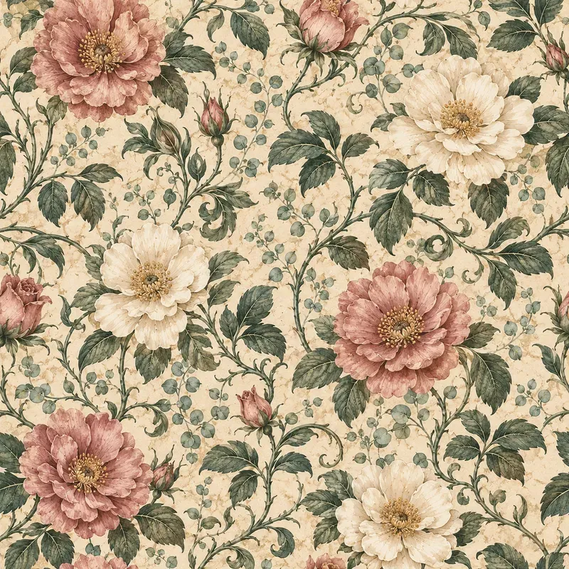 Vintage Watercolor Botanical Patterns
