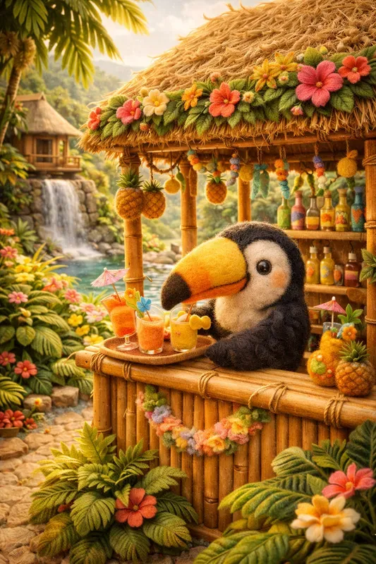 Felt Animals Tropical Jungle Adventures