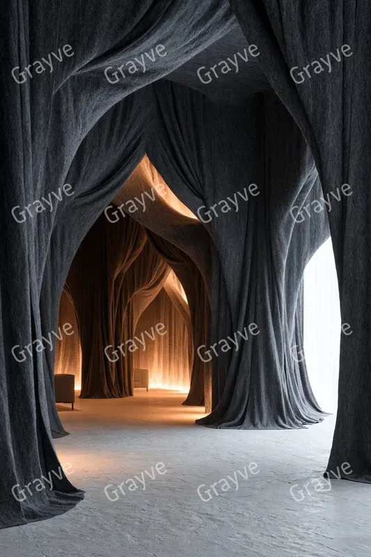 Draped Fabric Interior Photography