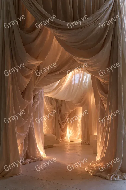 Draped Fabric Interior Photography