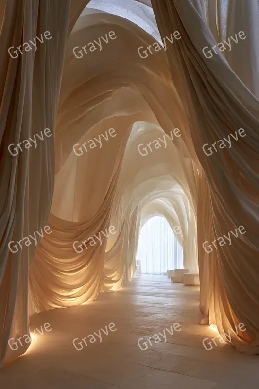 Draped Fabric Interior Photography