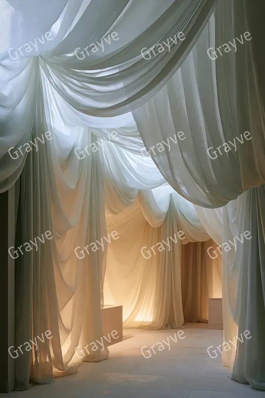 Draped Fabric Interior Photography