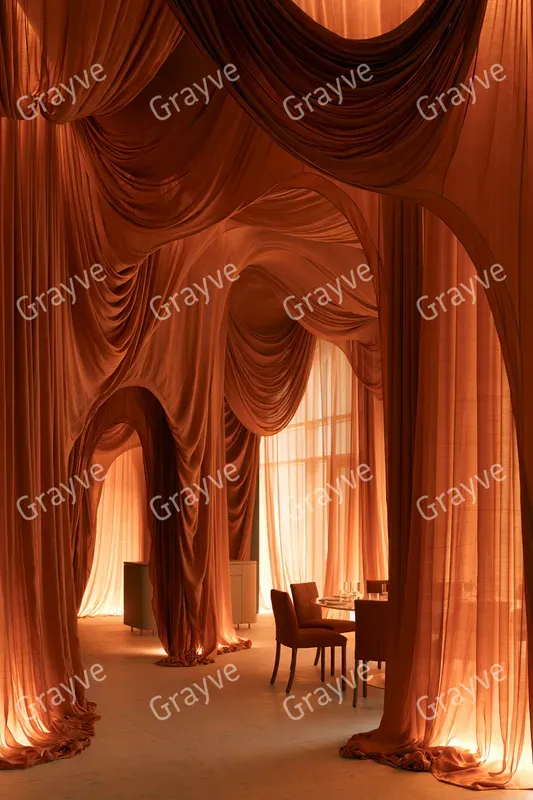 Draped Fabric Interior Photography