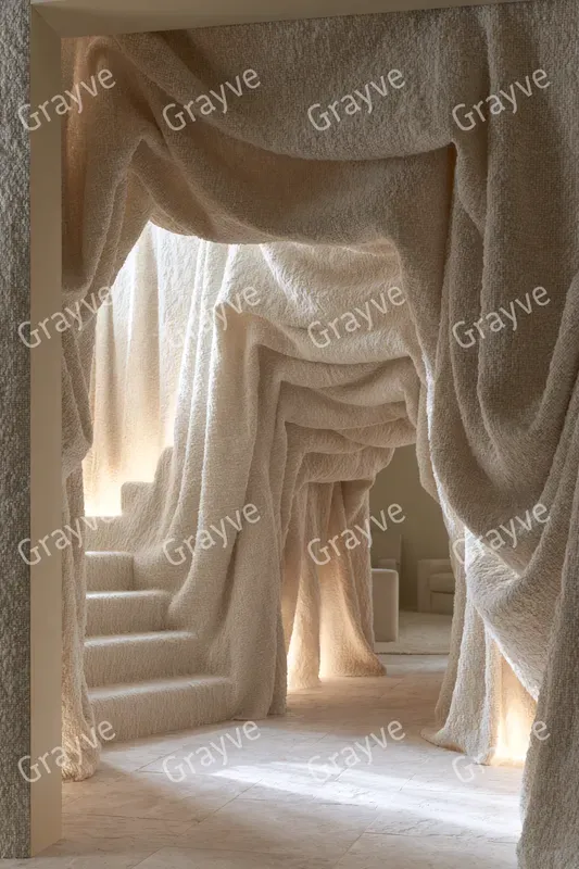 Draped Fabric Interior Photography