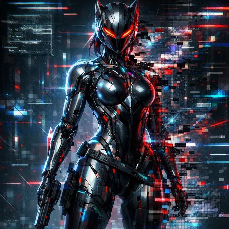 Glitch Core Android Concept Art