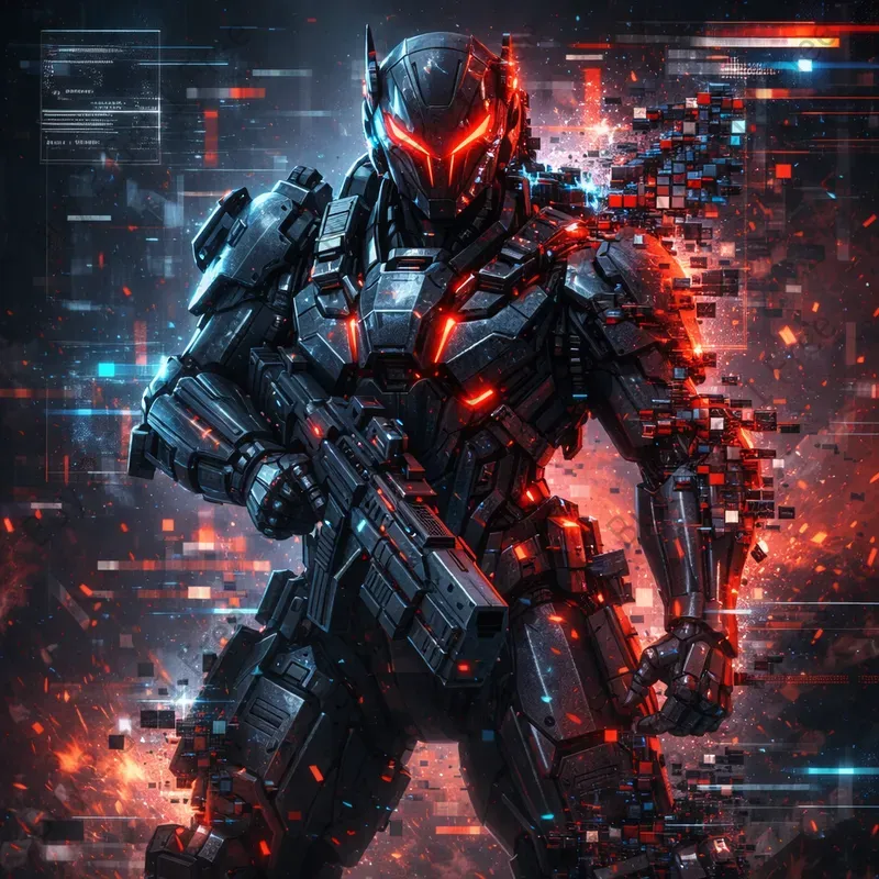 Glitch Core Android Concept Art