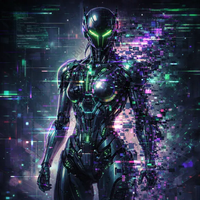 Glitch Core Android Concept Art