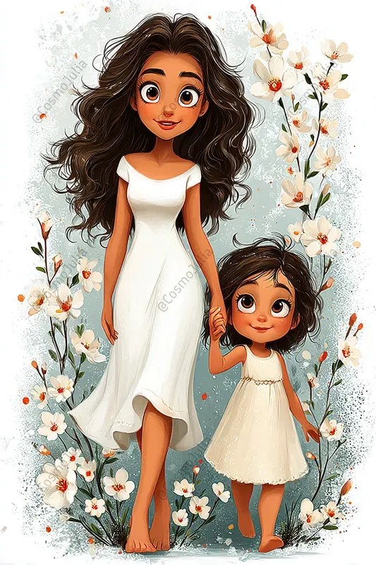 Mothers Day Storybook Illustrations