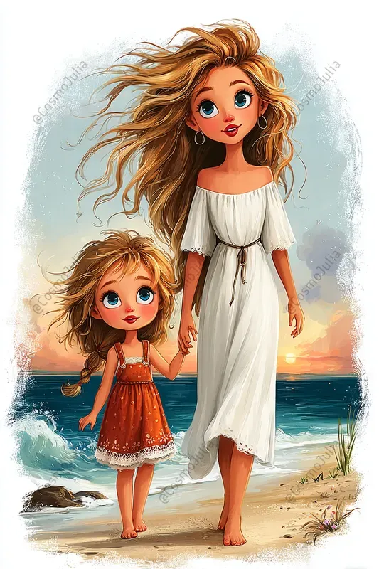 Mothers Day Storybook Illustrations