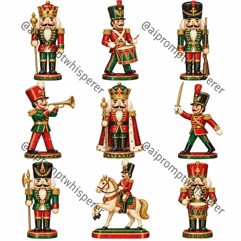 Retro Christmas Toys Clipart Sheets Etsy