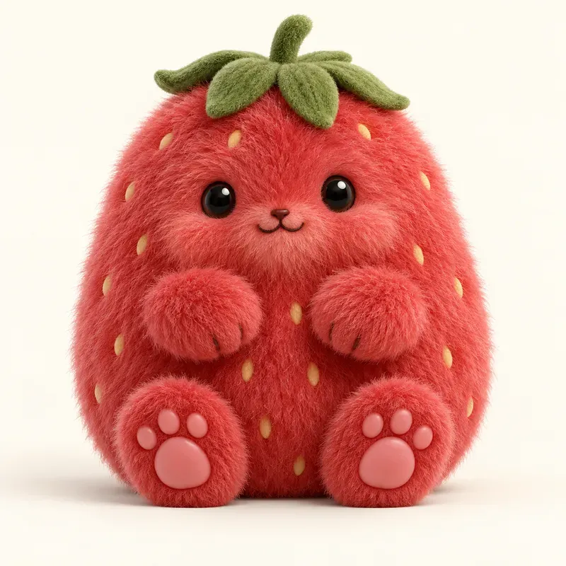 Fluffy Fruit 3D Mascot Character Kits