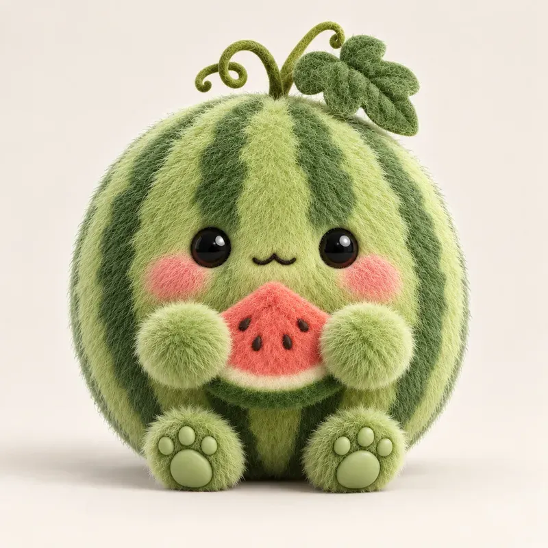 Fluffy Fruit 3D Mascot Character Kits
