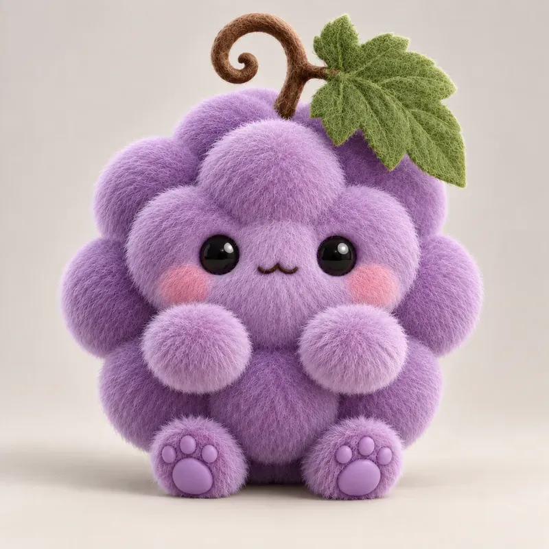 Fluffy Fruit 3D Mascot Character Kits