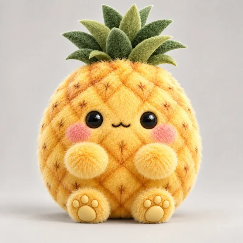 Fluffy Fruit 3D Mascot Character Kits