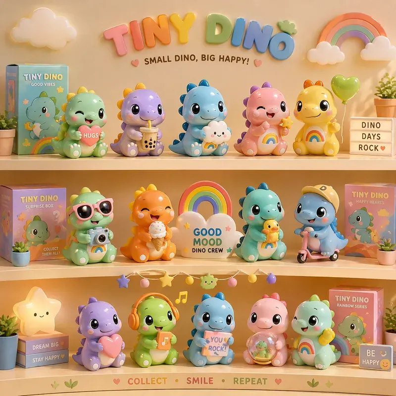 Cute Collectible Toy Shelf Aesthetics