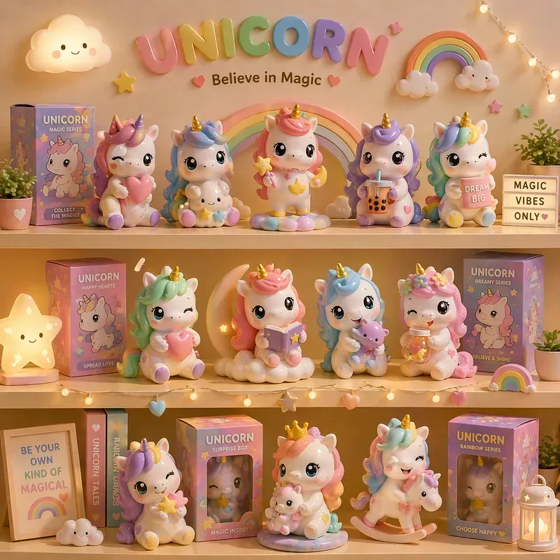 Cute Collectible Toy Shelf Aesthetics