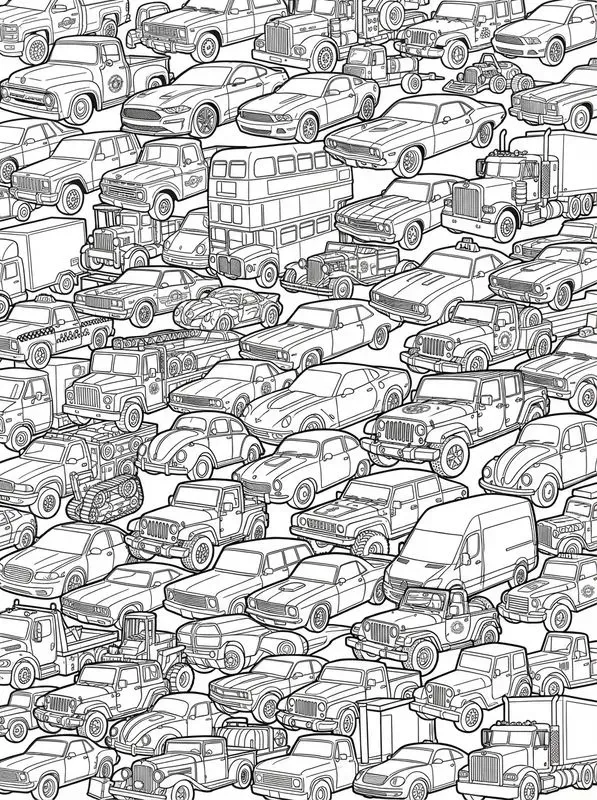 Clean Line Art Doodle Coloring Pages