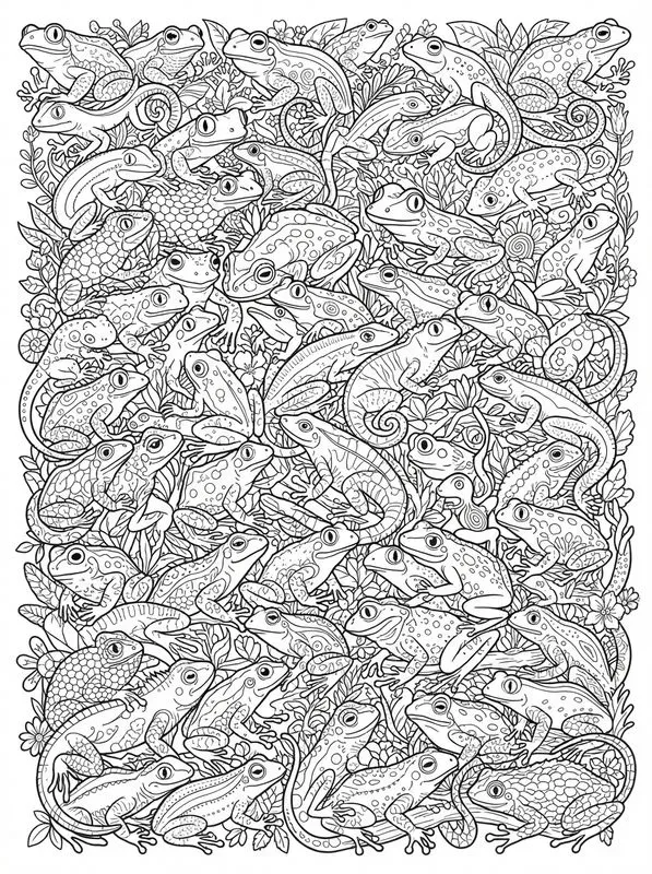 Clean Line Art Doodle Coloring Pages