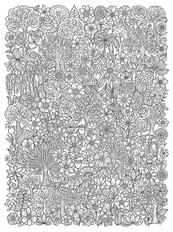Clean Line Art Doodle Coloring Pages