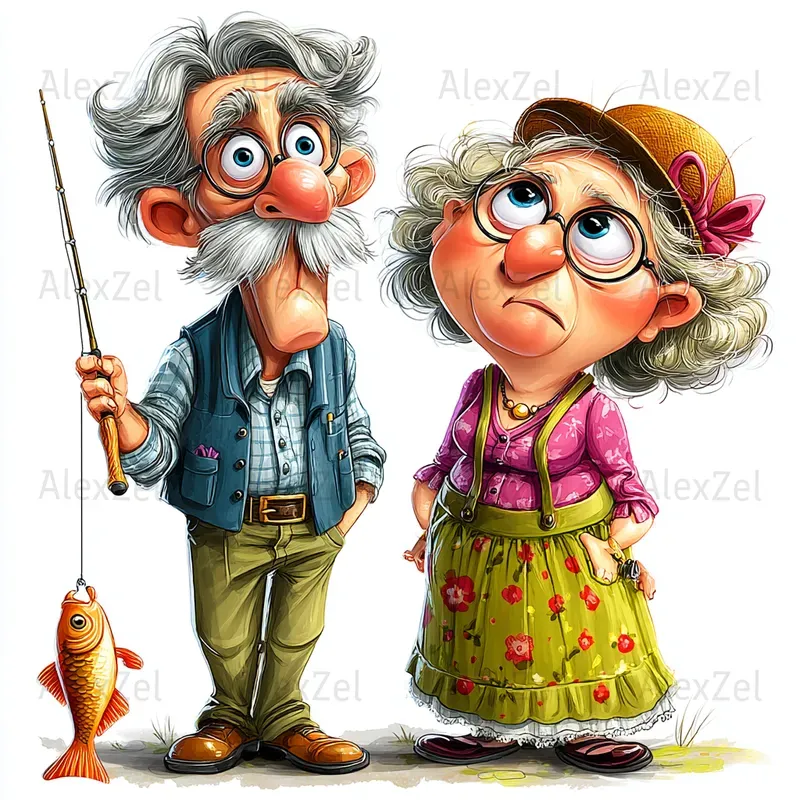 Cute Retired Couples Having Fun