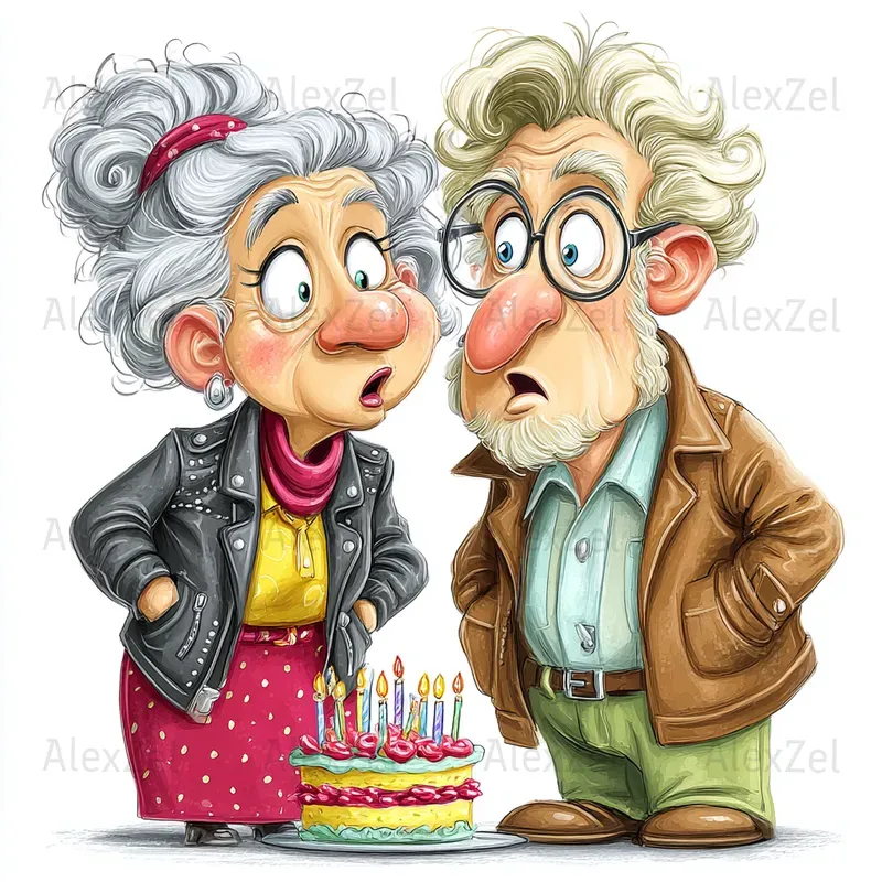 Cute Retired Couples Having Fun