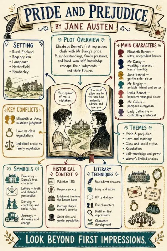 Classic Novel Study Sketchnote Posters